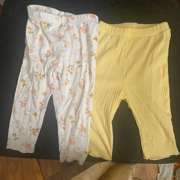Carter's White and Yellow Baby Pants - Picture 1 of 3